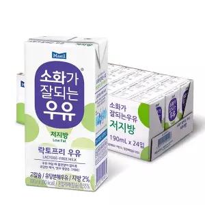 소화가잘되는우유 저지방 190ml 24개입 2개