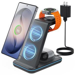 삼성호환 및 안드로이드용 무선 충전기: S26 / S25 S24 S23 삼성호환 삼성호환 S20 NOTE20 Z FOLD&FLIP GALAXY WATCH 8 7 6 5 4 3 ACTIVE2 1용 (GALAXY 9 ULTRA2용 아님)