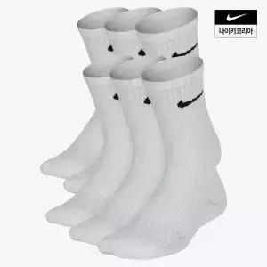 나이키 나이키 에브리데이 키즈 쿠션 크루 삭스6켤레 SX6910100 SX6910-100JS