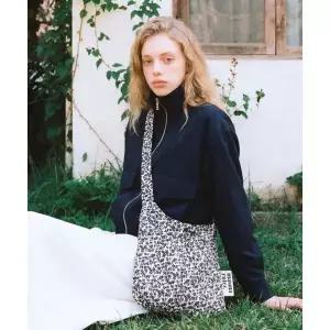 MASMARULEZ Snack eco crossbag_Black Flower
