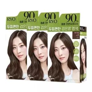 려 두피편한 검은콩 염색 5.0 애쉬브라운120g 3개 / 새치머리용 염색약
