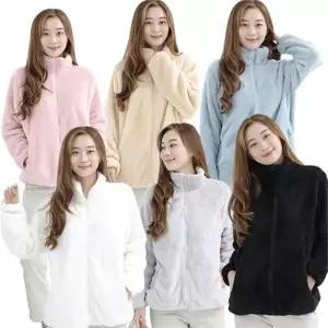여성 보아 털 자켓 빅사이즈 오버핏 플리스 여성 후리스 집업 하이넥 간절기 아우터 따뜻한 상의 점퍼 양털