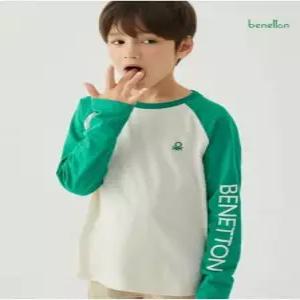 베네통 언더웨어 베네통 키즈 공용 나그랑 긴팔 티셔츠 크림 BNUTS4O20T