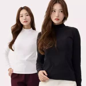 에버라스트 날씬 기모 목폴라티 5종세트 여성 반목티 모크넥