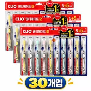 크리오 덴티메이트시즌2 초극세모 콤팩트 헤드 칫솔 5+5입 3세트