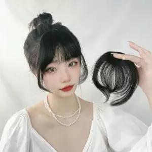 앞머리가발 여성 자연스러운 내추럴뱅 붙임머리