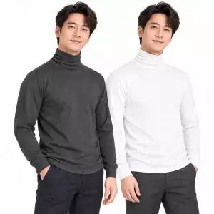 아재나라1+1 겨울 남자 면스판 목폴라티셔츠 YSTD1001