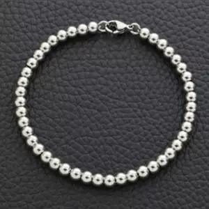 써지컬스틸 골드비드 남녀공용 볼팔찌 4mm