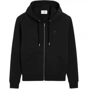 아미 25FW 드 꾀흐 후드 집업 BFUSW435 730 001 BLACK