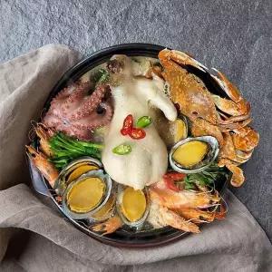 물맛남 푸짐한 통영 해신탕 2인분(닭/약초팩/전복/새우)