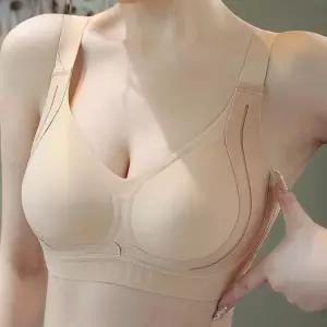 [미미캐츠]미미캐츠 받쳐주고 모아주는 이중 레이어 서포트 노와이어 여성 볼륨업 브라 BR-521Y