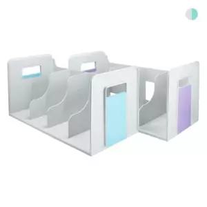 포인트 4단 책꽂이 아이보리+민트