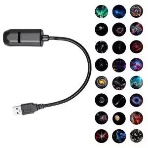 회전 가능한 낭만적인 별빛 하늘 프로젝터 휴대용 USB LED 수면등 가정 웨딩 파티 장식용 무드등