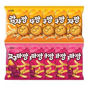 농심 감자깡 75g+농심 고구마깡 83gx각5개(총10개)