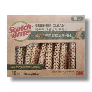 3M 스카치브라이트 그물망사 옥수수 수세미 10개입 친환경 코스트코