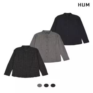 [HUM]여) 세미오버핏 플란넬 체크셔츠(FHOFCSL501M)