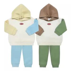 [그린베베] 영유아 겨울용_브릭후드 기모 상하복/아기옷/외출복/상하세트/유아옷/신생아/남아/여아/돌복/KC인증/국내생산