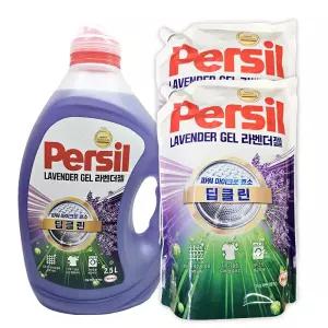 헨켈 퍼실 라벤더젤 딥클린 액체세탁세제 일반드럼겸용 2.5L(용기)1개+1.5L(리필)2개