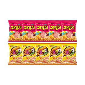 농심 자갈치 90g, 5개 + 오징어집 78g, 5개