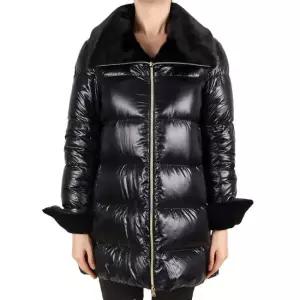 에르노 26FW 여성 페이크퍼 다운 자켓 블랙 PI002140D 12017Z 9300