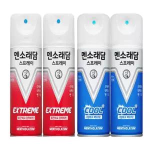 멘소래담 스프레이 익스트림 에스 파스 핫타입x2개 쿨타입x2개