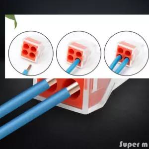 커넥터 연결 직결 접선 스위치 전등 슬리브 부품 주황 투명 사구 전선 단자