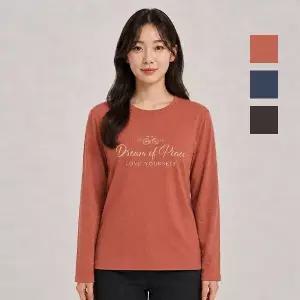 [뱅뱅]FW시즌 면소재 활동편한 여성 레터링 그래픽 프린팅 긴팔티(NTM707)EIC