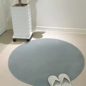 인테리어 포근한 단모 원형 러그 거실 침실 카페트 소형 100cm