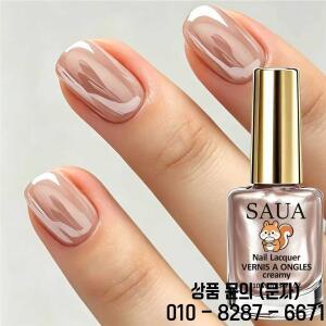 10ML 샴페인 컬러 매니큐어 빠른 건조 UV 램프 필요 없음 펄 크림 질감 고광택 일상 사용 및 파티용