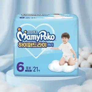 마미포코 하이퍼드라이팬티 기저귀 점보 남아용 6단계 84매 1BOX