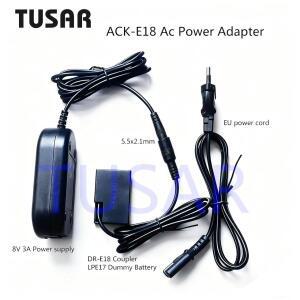 ACK E18 어댑터 DR LP 더미 배터리 (캐논 EOS R50V R100 T6i SL2 77D 200D 용)