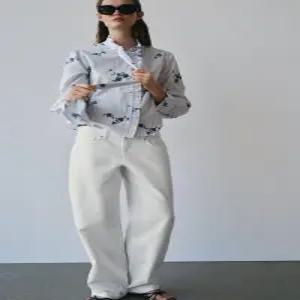 자라 JEANS Z1975 로우라이즈 레귤러 여성 청바지 데님팬츠 화이트