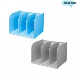 혜명몰 3단 책꽂이 서류함 잡지꽂이 플라스틱 간이 책보관 책상정리 사무실 공부방
