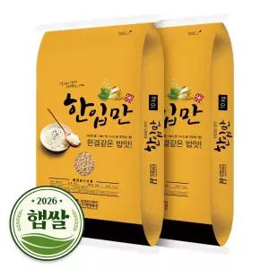 현대농산 2026년 햅쌀 한입만 현미찹쌀 20kg 10kgx2봉 찰현미 481245