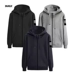 DUCLY 듀클라이 정품 기모 하이넥 후드집업 DU-903 484210