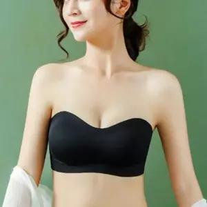 튜브탑 오프숄더 끈없는브라 드레스 심리스튜브탑