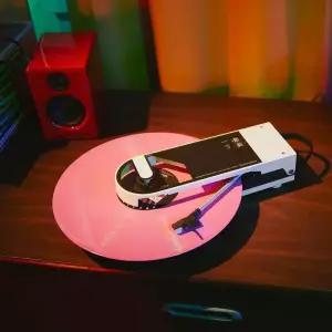 AUDIOTECHNICA ATSB727 휴대용 무선 블루투스 턴테이블 화이트