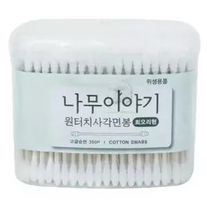 나무이야기 원터치 사각면봉 회오리형 350p