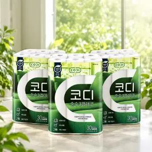 코디 순수 3겹 데코 30m 30롤 3팩