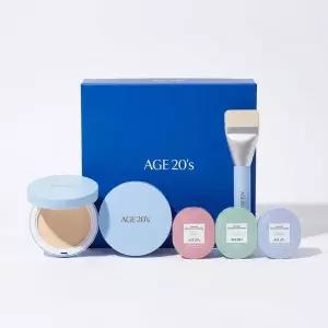 [밀착브러쉬기획] AGE20S 벨벳 래스팅 파운데이션 팩트(본품+리필+브러쉬+프렙 한정기획)