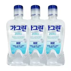 가그린 제로 750ml 3개 대용량 가글 구강청결제