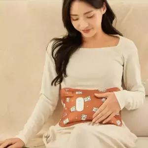 이야 곰곰이 무선 온수찜질기 브라운 허리 복부 충전식
