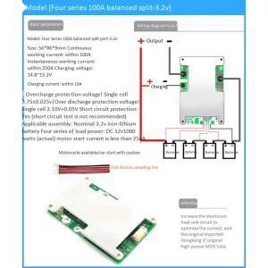 4S 12V 100A LiFePO4 리튬 배터리 보호 보드, 전원 밸런스/BMS PCB 강화 DY