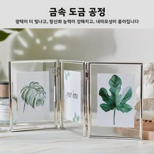 양면 3중 조합 고급 디스플레이 스탠드 5 6 7 8인치 사진 액자 앨범 쇼케이스 2열 유럽 스타일 홈 데코