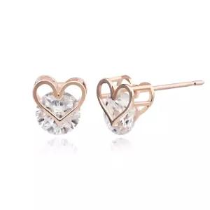 14K 큐트 하트 귀걸이