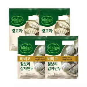 CJ제일제당 비비고 왕교자 1.05kg x2개 + 찰보리감자만두 400g x4개