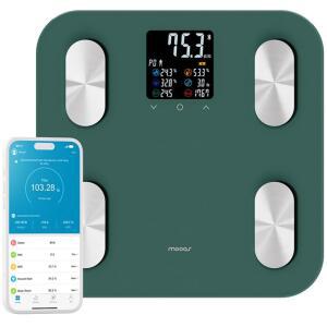 무아스 스마트 체중계 체중계, FSA HSA 자격, BMI, 체지방, 근육량, 가정용 스마트폰 앱용 LCD 정확 블루투스 396파운드(녹색)