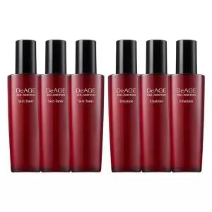 참존 디에이지 레드 에디션 3+3 기초 듀오세트 스킨 로션 120ml 단품 총 6개