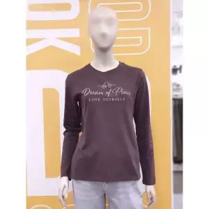 [뱅뱅]) 가을여성레터링기본 라운드티셔츠 NTM707