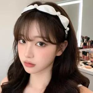 오너클랜 물결진주 헤어밴드 머리띠 앞머리 고정 옆머리 흘러내림 방지 정리 정리용 진주헤어밴드